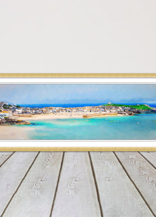 picture frame wall art st ives harbour watercolour ready to hang wall art home