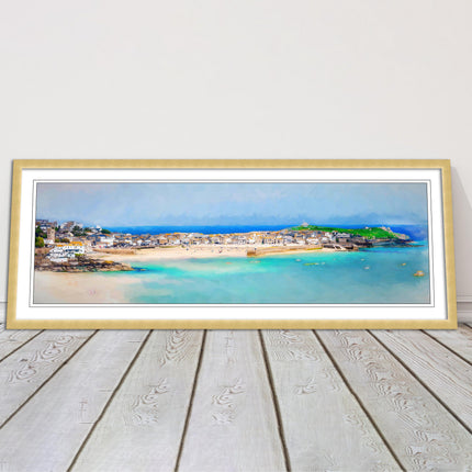 picture frame wall art st ives harbour watercolour ready to hang wall art home