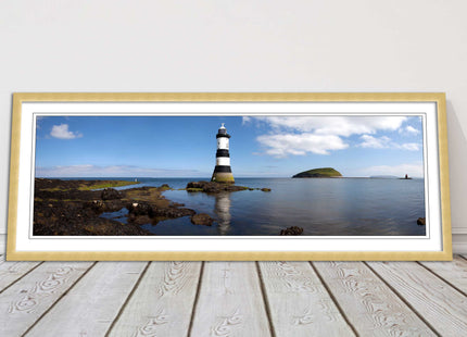 Penmon Point, lighthouse. Menai Straits. Framed picture in a choice of styles.
