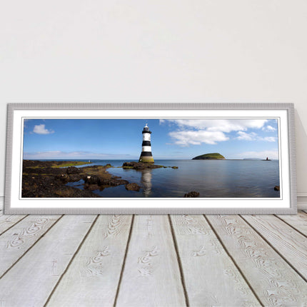 Penmon Point, lighthouse. Menai Straits. Framed picture in a choice of styles.