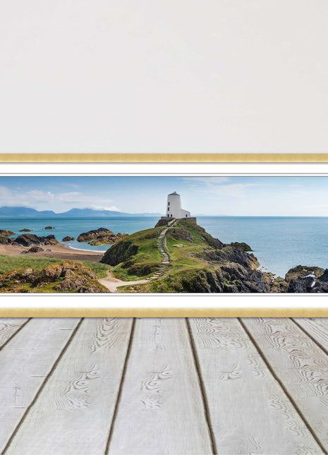 Llanddwyn Island and lighthouse, Anglesey, North Wales. Framed picture choice