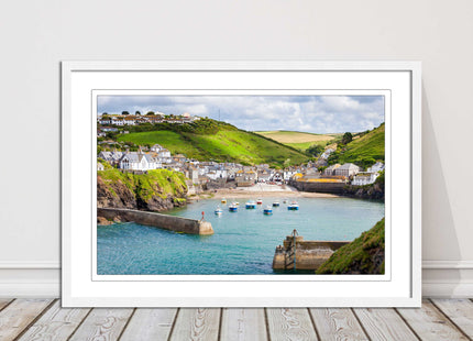 framed picture port isaac cornwall ready to hang wall art home decor
