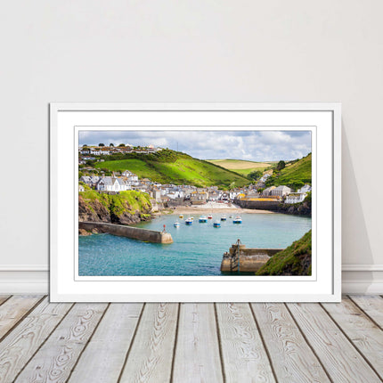 framed picture port isaac cornwall ready to hang wall art home decor
