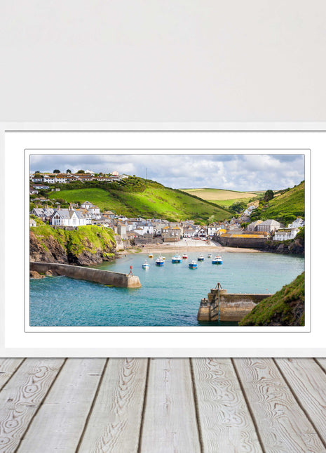 framed picture port isaac cornwall ready to hang wall art home decor