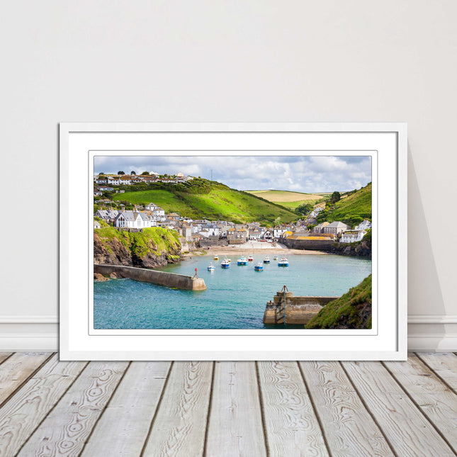 framed picture port isaac cornwall ready to hang wall art home decor