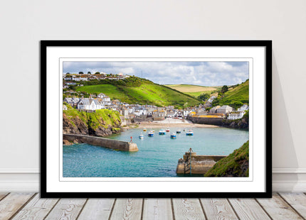 framed picture port isaac cornwall ready to hang wall art home decor
