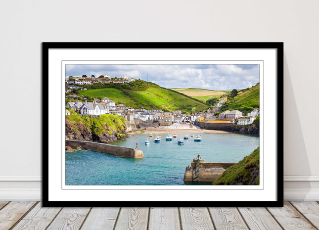 framed picture port isaac cornwall ready to hang wall art home decor