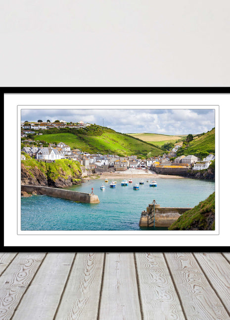 framed picture port isaac cornwall ready to hang wall art home decor