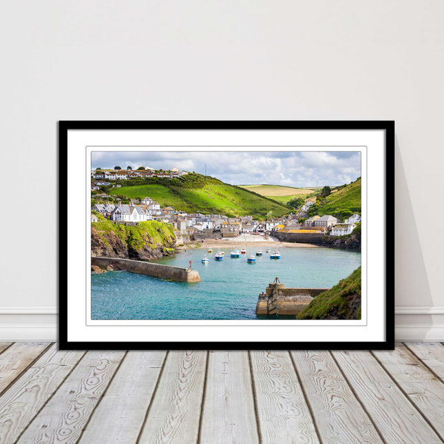 framed picture port isaac cornwall ready to hang wall art home decor