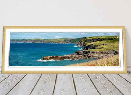 cornwall coasline by port isaac in north cornwall. Framed picture print choice