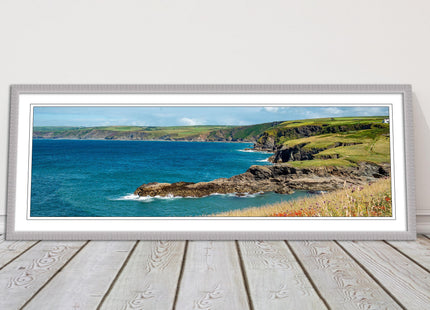 cornwall coasline by port isaac in north cornwall. Framed picture print choice