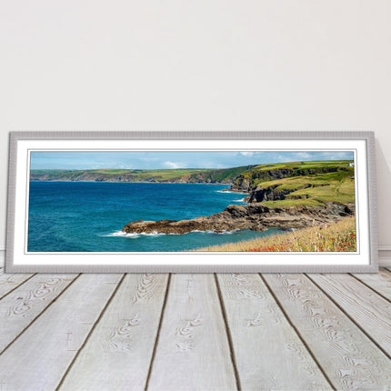 cornwall coasline by port isaac in north cornwall. Framed picture print choice