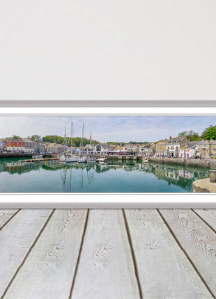 Padstow harbour, Cornwall. Framed picture print with a choice of frame colours.
