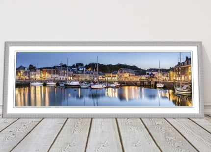 Padstow harbour at night framed picture print North cornwall choce of frame