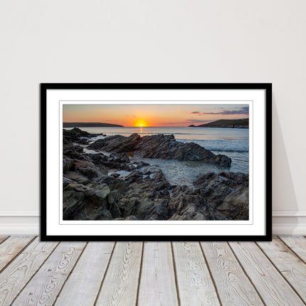 Crantock Beach, Newquay Cornwall. Framed picture print, choice of frame colours.
