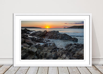 Crantock Beach, Newquay Cornwall. Framed picture print, choice of frame colours.