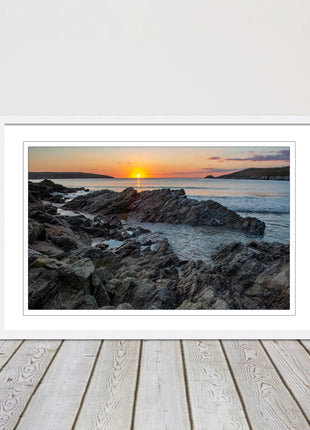 Crantock Beach, Newquay Cornwall. Framed picture print, choice of frame colours.