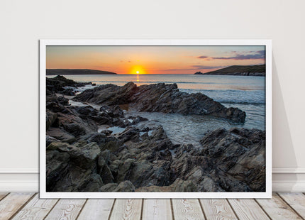 Crantock Beach, Newquay Cornwall. Framed picture print, choice of frame colours.