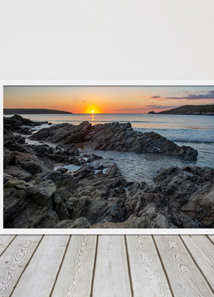 Crantock Beach, Newquay Cornwall. Framed picture print, choice of frame colours.