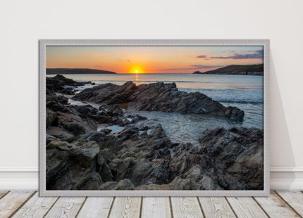 Crantock Beach, Newquay Cornwall. Framed picture print, choice of frame colours.