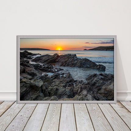 Crantock Beach, Newquay Cornwall. Framed picture print, choice of frame colours.