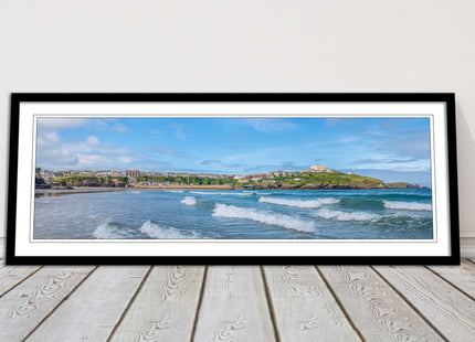 Newquay Bay. Panoramic framed picture print. A choice of picture frames.