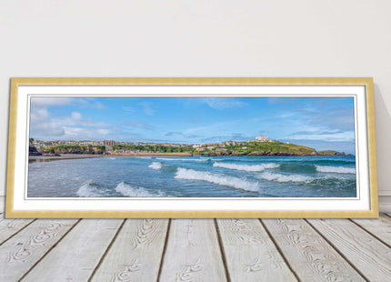 Newquay Bay. Panoramic framed picture print. A choice of picture frames.