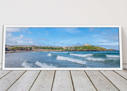 Newquay Bay. Panoramic framed picture print. A choice of picture frames.