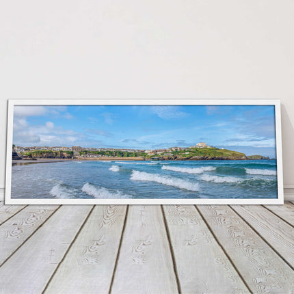 Newquay Bay. Panoramic framed picture print. A choice of picture frames.