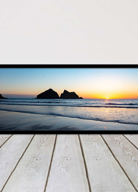 Holywell Bay framed picture and print included ready to hang wall art home decor