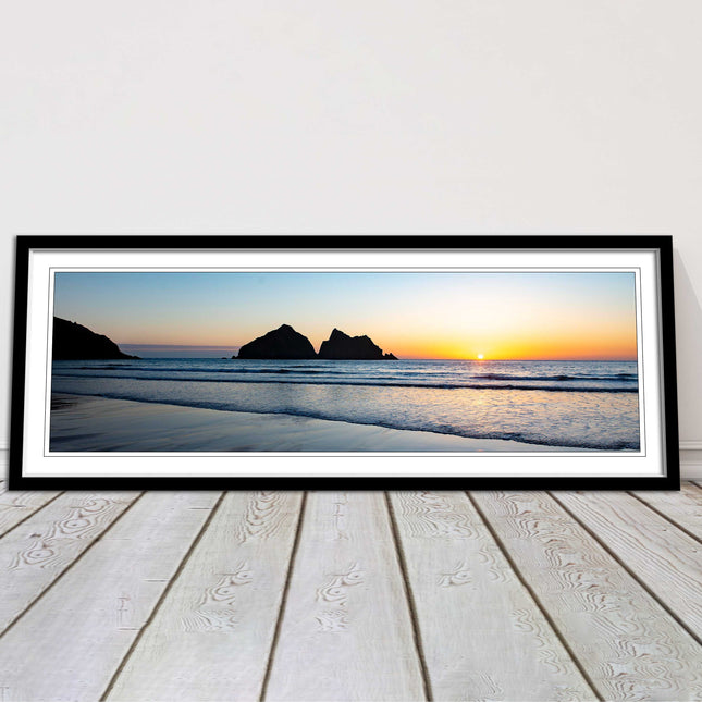 Holywell Bay framed picture and print included ready to hang wall art home decor