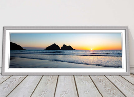 Holywell Bay framed picture and print included ready to hang wall art home decor