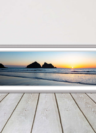 Holywell Bay framed picture and print included ready to hang wall art home decor