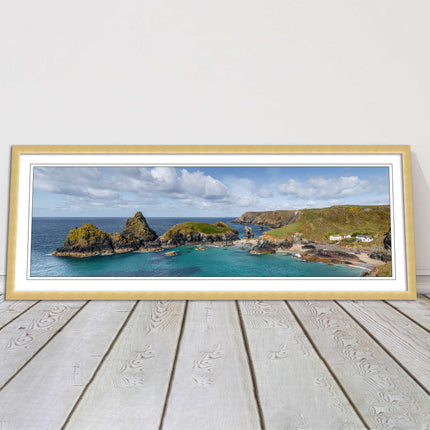 picture frame and print kynance cove cornwall panoramic wall art ready to hang