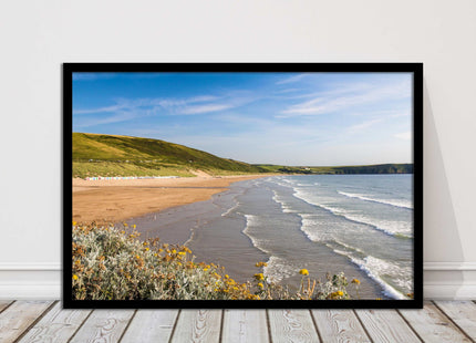 Woolacombe Beach, Devon. Sea view. framed picture print