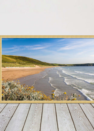Woolacombe Beach, Devon. Sea view. framed picture print