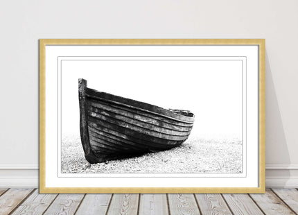 old rowing boat black and white art framed picture print choice of frame