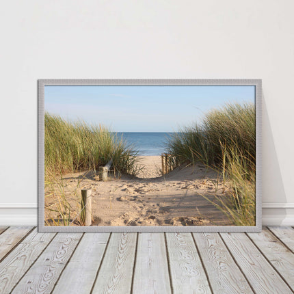 Beach Path sandbanks in the sand dunes. framed picture print choice frames