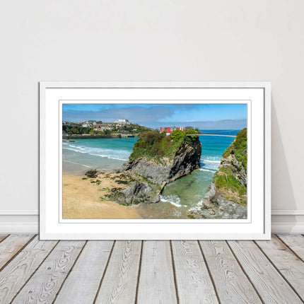 Island House Newquay Framed picture print towan beach seascape