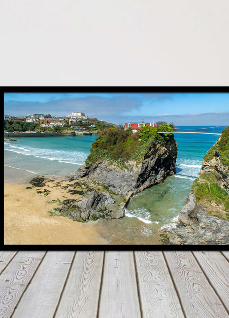 Island House Newquay Framed picture print towan beach seascape