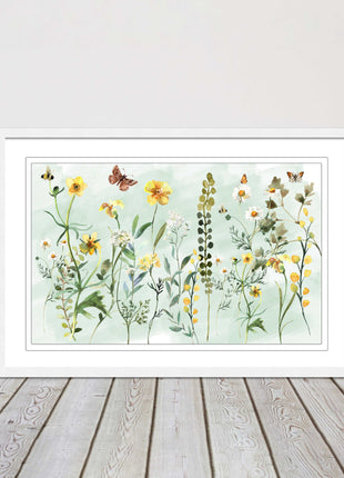 Spring Wild flowers. Framed picture with choice of frame colours.