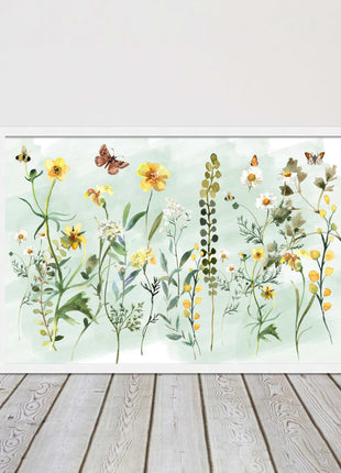 Spring Wild flowers. Framed picture with choice of frame colours.