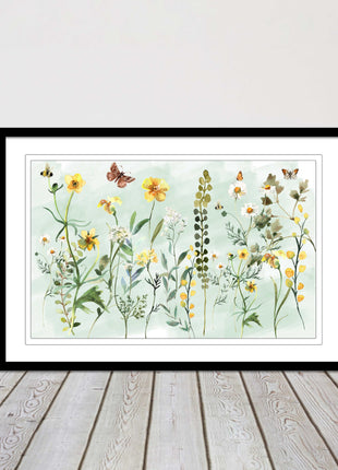 Spring Wild flowers. Framed picture with choice of frame colours.