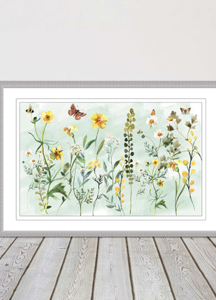 Spring Wild flowers. Framed picture with choice of frame colours.