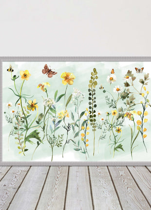 Spring Wild flowers. Framed picture with choice of frame colours.