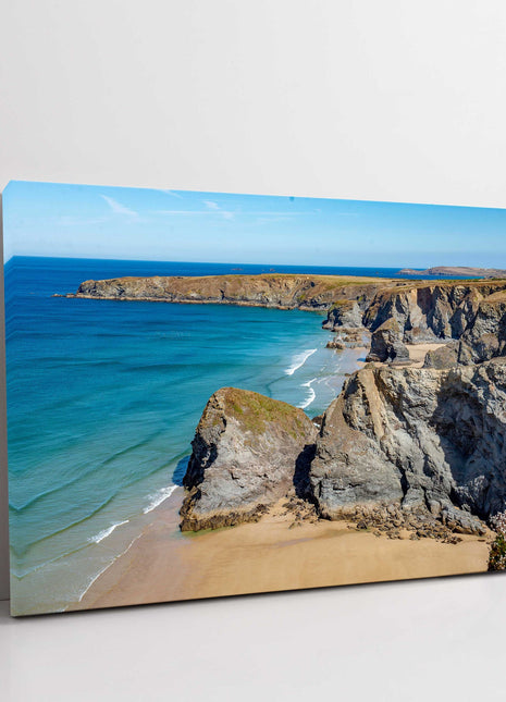 Bedruthan Steps north cornwall coastime canvas picture print