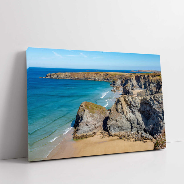 Bedruthan Steps north cornwall coastime canvas picture print