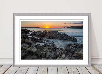 Crantock Beach, Newquay Cornwall. Framed picture print, choice of frame colours.