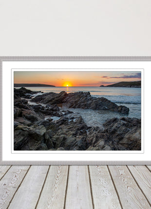 Crantock Beach, Newquay Cornwall. Framed picture print, choice of frame colours.