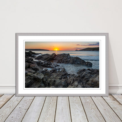 Crantock Beach, Newquay Cornwall. Framed picture print, choice of frame colours.